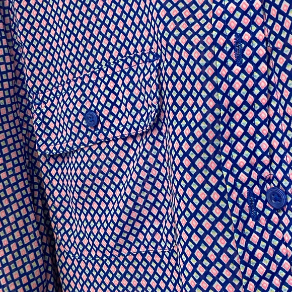 American Eagle Pink/Blue Sheer Lightweight Shirt - Picture 5 of 6